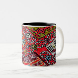 Orientalisch Persisch, türkisches Muster, Teppich Zweifarbige Tasse