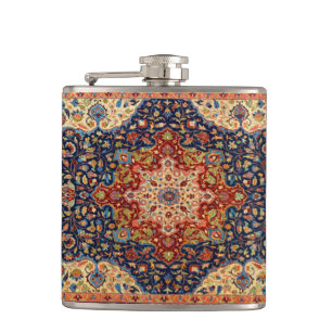 Orientalisch Persischer Türkischer Teppich Muster Flachmann