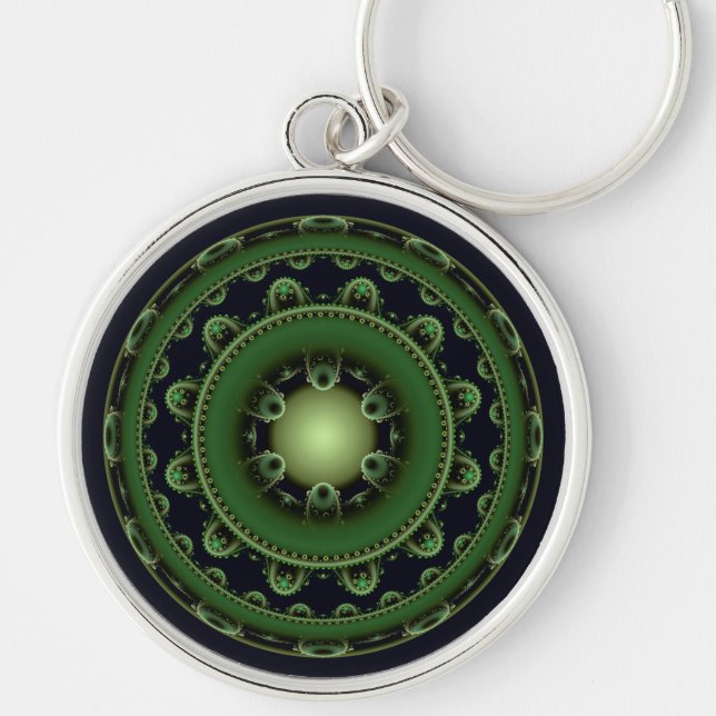 Orientalisch-runder Ornament Schlüsselanhänger (Vorne)