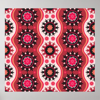 Orientalisch Traditionell: Nahtloses Ornament-Desi Poster