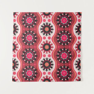 Orientalisch Traditionell: Nahtloses Ornament-Desi Wandteppich