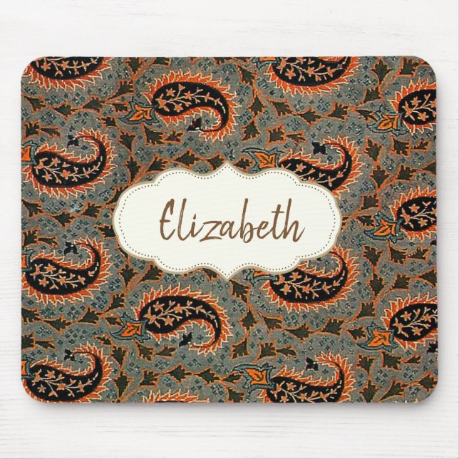 Orientalisch, Türkisch Paisley - Personalisiert Mousepad (Vorne)
