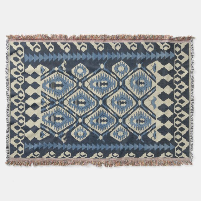 Orientalisch Türkischer Persischer Teppich Blau Decke (Vorderseite)