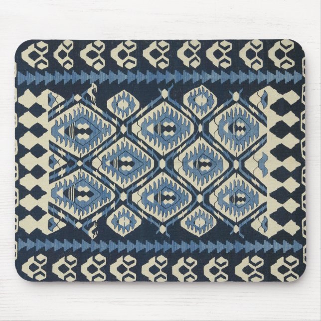 Orientalisch Türkischer Persischer Teppich Blau Mousepad (Vorne)