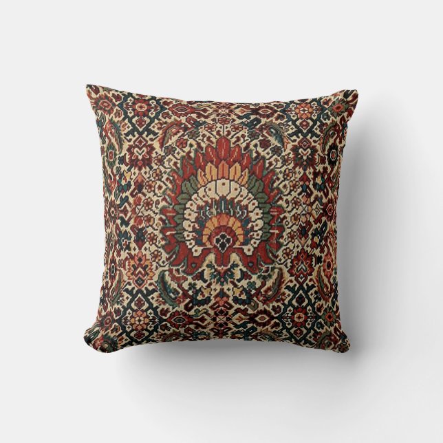 Orientalisch türkischer Teppichboden Rug Kissen (Vorderseite)