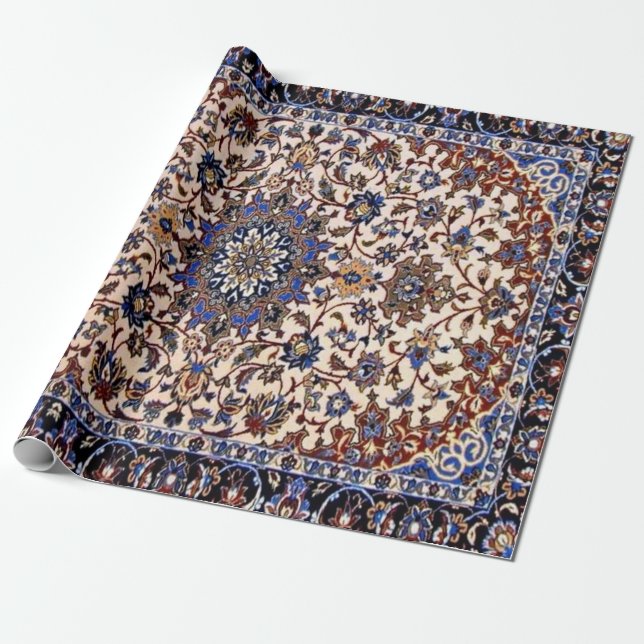 Orientalische Antike Persische Türkische Blaue Tep Geschenkpapier (Ungerollt)