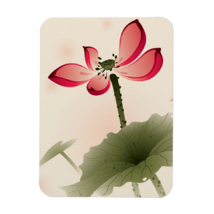 Orientalische Art Lotus Magnet