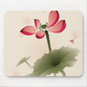Orientalische Art Lotus Mousepad