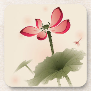 Orientalische Art Lotus Untersetzer