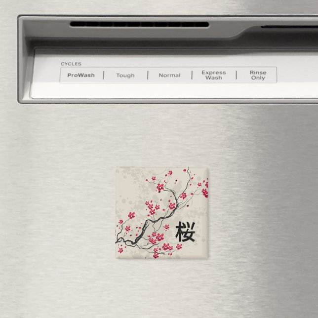 Orientalische Art Sakura Cherry Blossom Art Magnet (In Situ (Geschirrspüler))