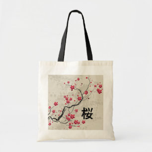 Orientalische Art Sakura Cherry Blossom Art Tragetasche