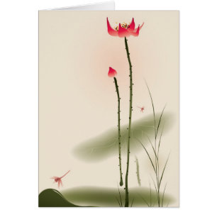 Orientalische Artmalerei, hohes Lotus