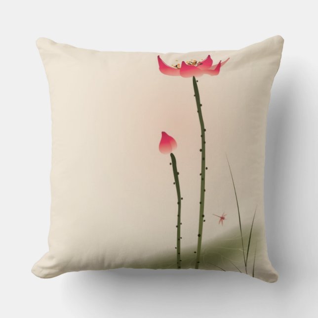 Orientalische Artmalerei, hohes Lotus Kissen (Vorderseite)