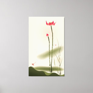 Orientalische Artmalerei, hohes Lotus Leinwanddruck