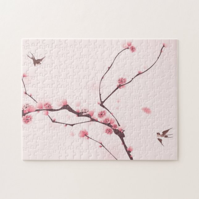 Orientalische Artmalerei, Kirschblüte (Horizontal)