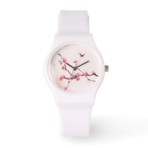 Orientalische Artmalerei, Kirschblüte Armbanduhr