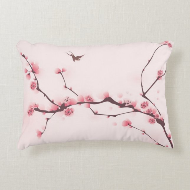 Orientalische Artmalerei, Kirschblüte Zierkissen (Vorderseite)