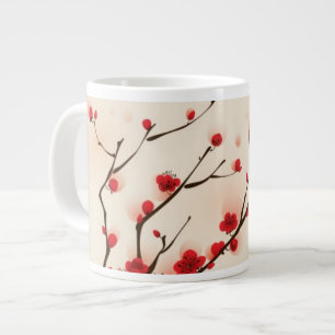 Orientalische Artmalerei, Pflaumenblüte im Jumbo-Tasse