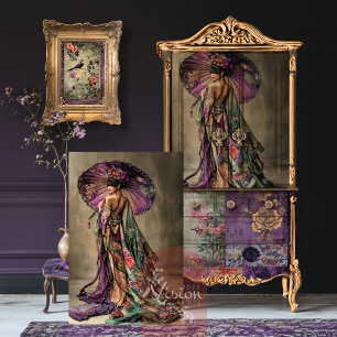 Orientalische Ästhetik Japanische Geisha-Porträt-K Seidenpapier