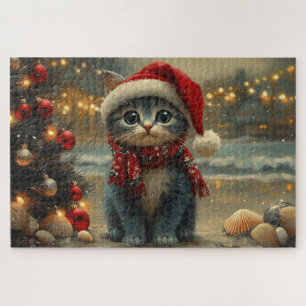 Orientalische Blaue Katze Weihnachten Vintage Stra