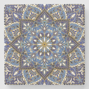 Orientalische Blüte: Vintager Teppich Steinuntersetzer