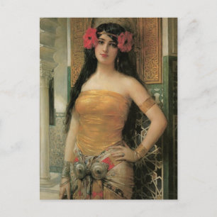 Orientalische Dame Vintage-Postkarte Postkarte