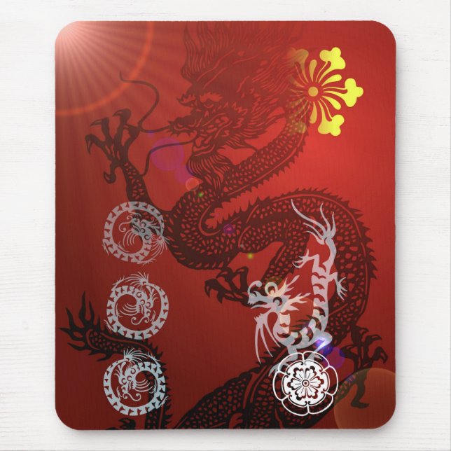 Orientalische Drachen Mousepad (Vorne)