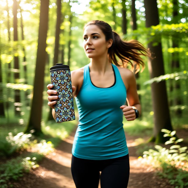 Orientalische Fliesen, Azulejos diagonal  Thermosbecher (Oriental tiles, Azulejos diagonal Thermal Tumbler)