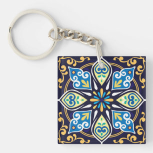 Orientalische Fliesen, Azulejos  Schlüsselanhänger