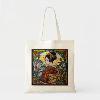 Orientalische Geisha-Buntglas Tragetasche