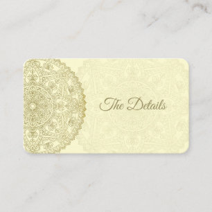 Orientalische Hochzeit - Detailkarte Visitenkarte