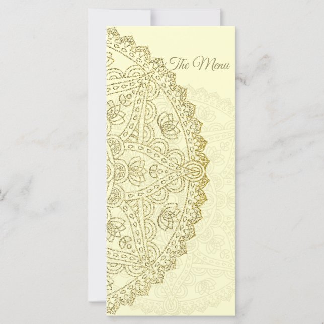 Orientalische Hochzeit - Menükarte (Vorderseite)