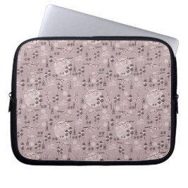 Orientalische Landschaftslaternen blühen pink Laptopschutzhülle
