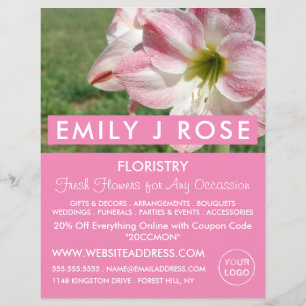 Orientalische Lilien, Florist, Floristrische Werbu Flyer