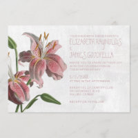 Orientalische Lilien-Hochzeits-Einladungen