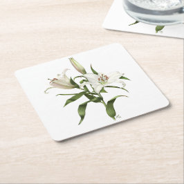 Orientalische Lily - Sibirien Rechteckiger Pappuntersetzer