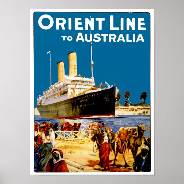 Orientalische Linie nach Australien Poster (Vorne)