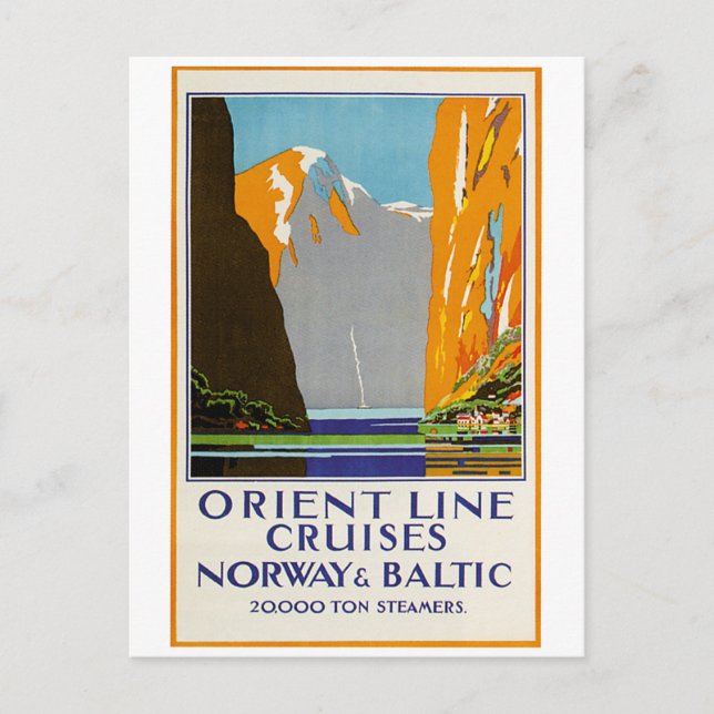Orientalische Linienflüge Norwegen und Ostsee Vint Postkarte (Vorderseite)