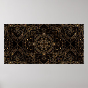Orientalische Mandala Königsnahtlose Muster Poster