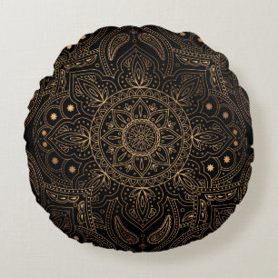 Orientalische Mandala Königsnahtlose Muster Rundes Kissen