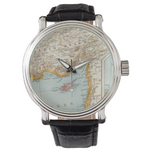 Orientalische Mittelmeerkarte Armbanduhr