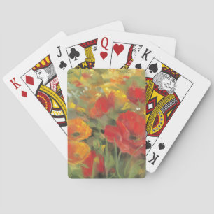 Orientalische Mohnblumen-Feld Spielkarten