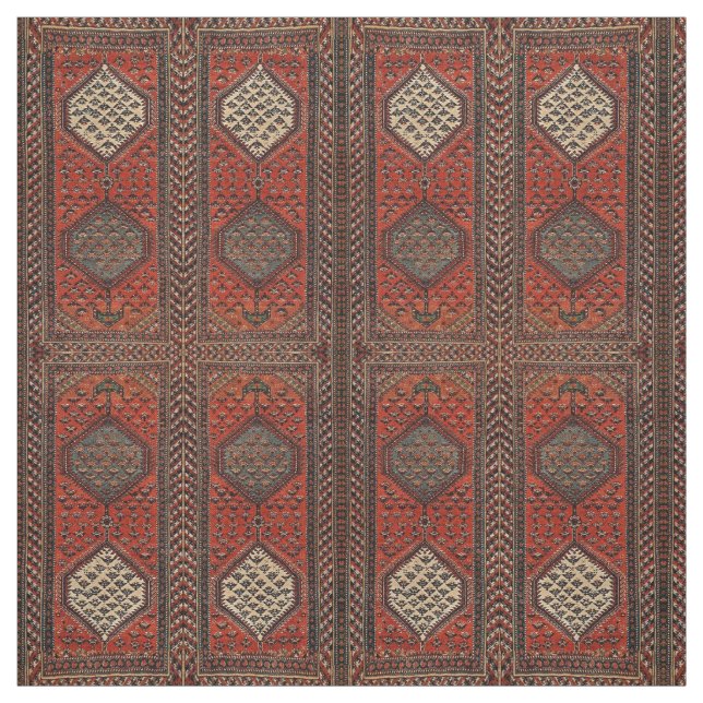 Orientalische rote Runenmuster Stoff (Muster)
