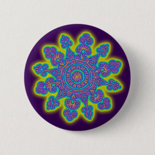 Orientalische Schneeflocken-Blume I + dein Hinterg Button