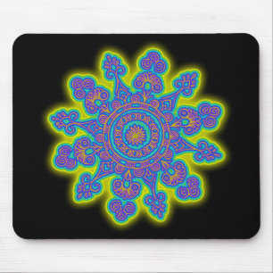Orientalische Schneeflocken-Blume I + dein Hinterg Mousepad