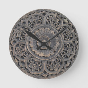 ORIENTALISCHE VINTAGE WAND-UHR RUNDE WANDUHR