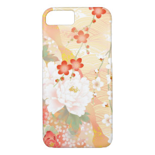 Orientalischer Akzent japanische florale Soft Colo Case-Mate iPhone Hülle