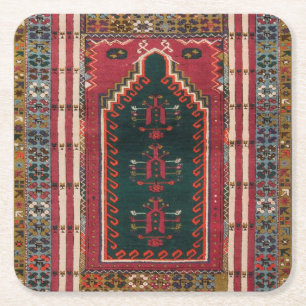 Orientalischer Antiker Kilim-Teppich Rechteckiger Pappuntersetzer