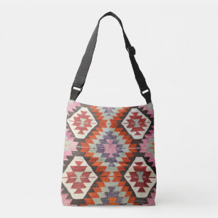 Orientalischer Antiker Persischer Türkischer Kilim Tragetaschen Mit Langen Trägern