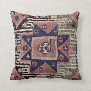 Orientalischer Antiker Roter Kilim-Teppich Kissen